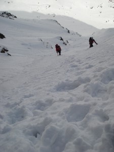 Chris & Tom up Trinity Gully
